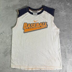 Y2K Nike Baseball Sleeveless T Shirt Youth Medium Graphic Tee